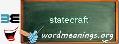 WordMeaning blackboard for statecraft